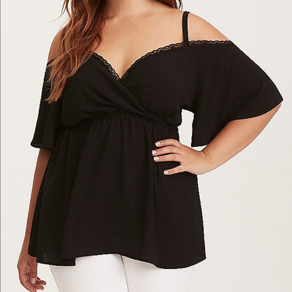 Lace cold shoulder- torrid! NWT